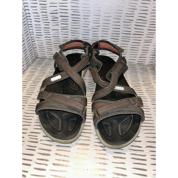 Ecco Powered By Receptor Technology Hiking Outdoor Brown Sandals EU 41 - Picture 3 of 8